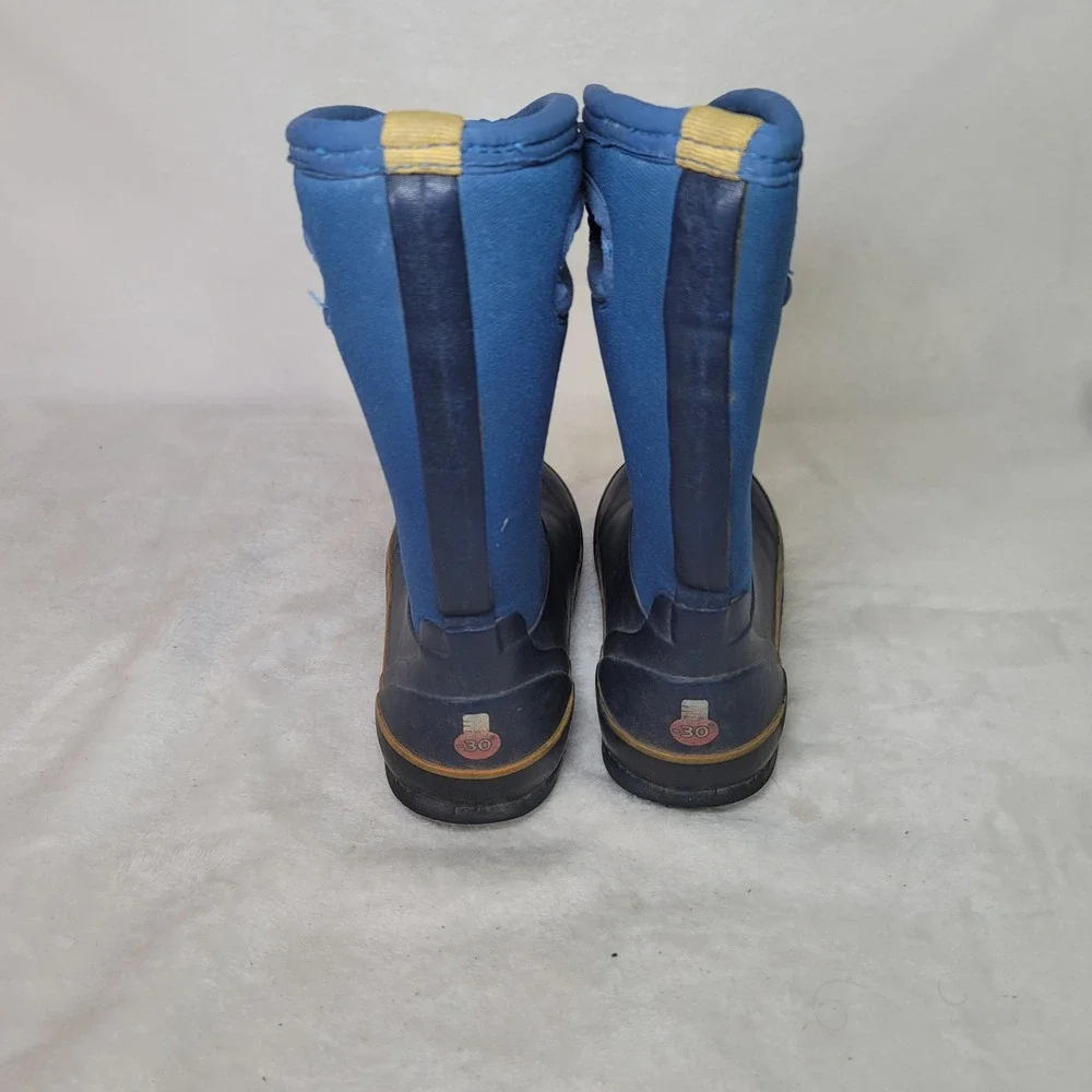 Bogs Kids Classic Waterproof Insulated Snow Boots Size 12 High Handles Blue